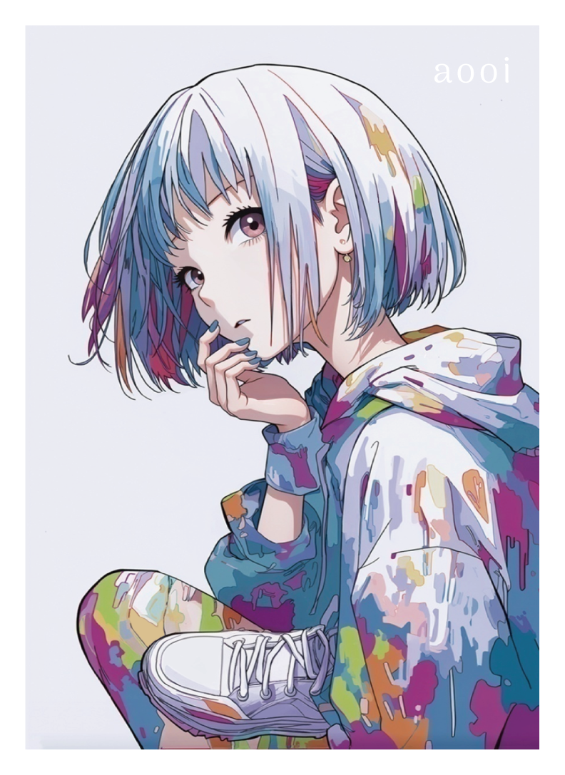 カラフルな少女 | カードスリーブ